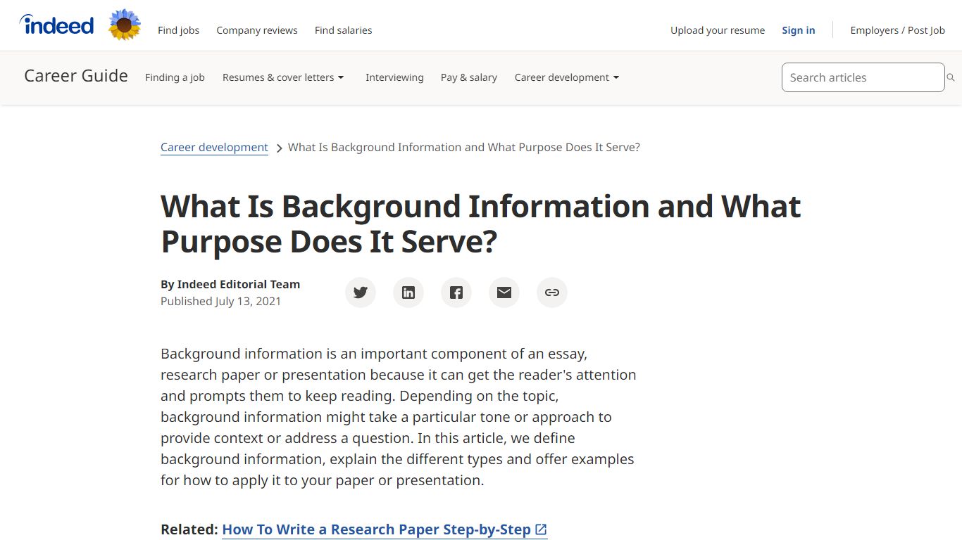 What Is Background Information and What Purpose Does It Serve?